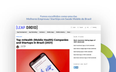 Fomos nomeados como uma das principais empresas de saúde móvel no Brasil pela Leap Droid